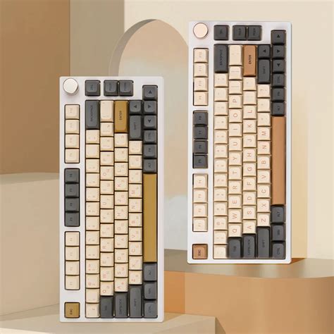 Mathew Tech Teclado Hot Swappable Sem Fio Gateron Interruptor Amarelo Leitoso Mk Max Por