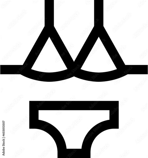 Bikini Icon Bikini Line Art Icon For Apps And Websites Stock Vector Adobe Stock