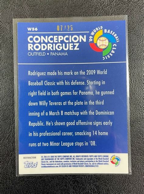 Topps Chrome Red Refractor World Baseball Classic Concepcion