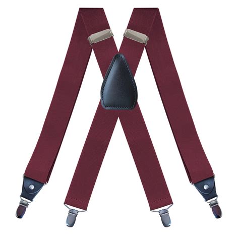 ZACPNCV Classic Mens Suspenders with 4 Clips 1.4 Inch Elastic Webbing X