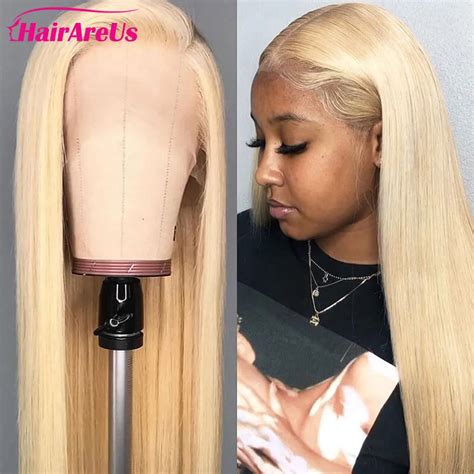 Blonde X Hd Lace Frontal Wig Human Hair Pre Plucked Honey Blonde Straight HD