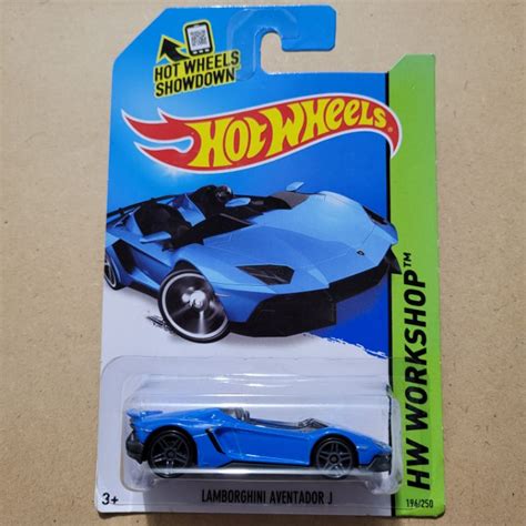 Jual Hot Wheels Lamborghini Aventador J Hw Workshop Blue Shopee Indonesia