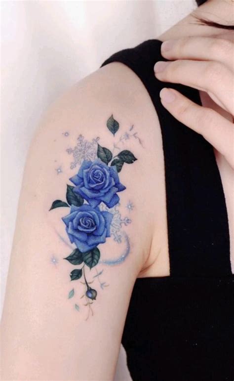 lovely blue rose tattoo designs artofit