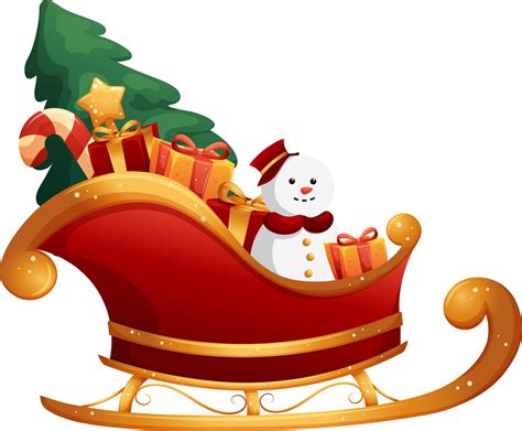 cartoon santa sleigh 11