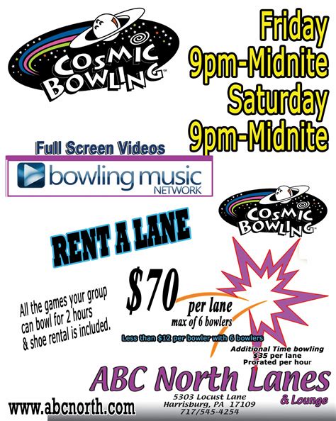 Cosmic Bowling | Glow Bowling | ABC North Lanes | Harrisburg PA