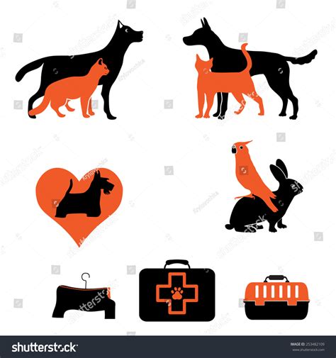 Illustration veterinary symbol. Collection of - Royalty Free Stock ...
