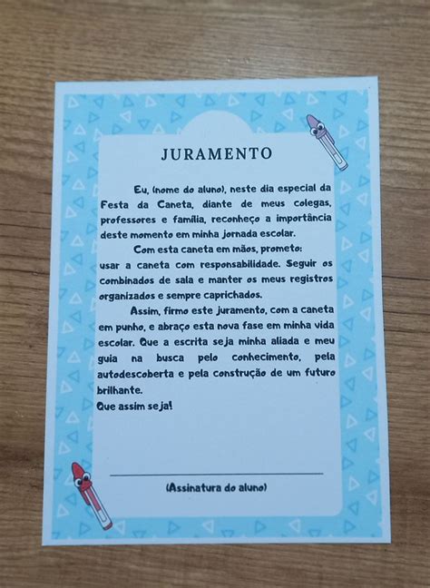 Mensagem Para Cerimônia Da Caneta - Festa da Caneta - kit decorativo - Coruja Pedagógica