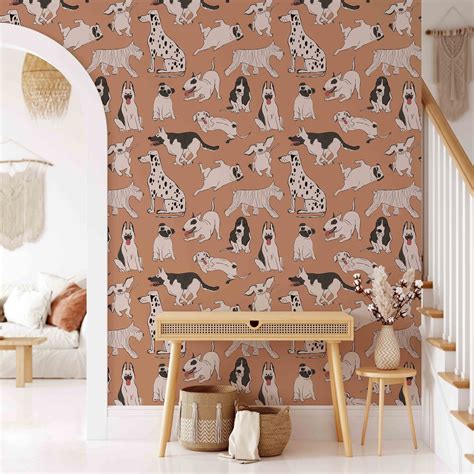 Happy Best Friends Wallpaper Removable Peel and Stick Wallpaper, Animal