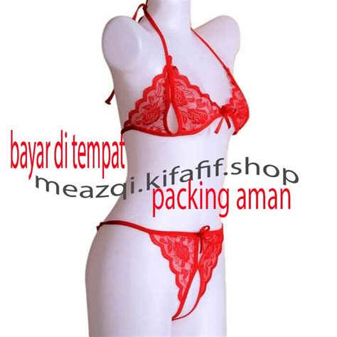 Jual Bra Set G String Lingerie Sexy Lace Open Bikini In Bra Plus G String Sexy Shopee