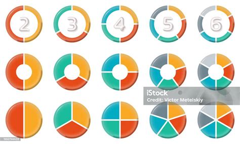 Diagram Lingkaran Diagram Lingkaran Grafik Melingkar Dengan 1 2 3 4 5 6 ...