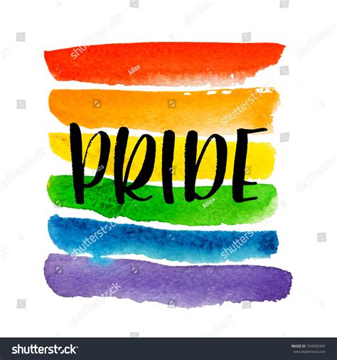 Gay Pride Text On Rainbow Texture Stock Photo Shutterstock