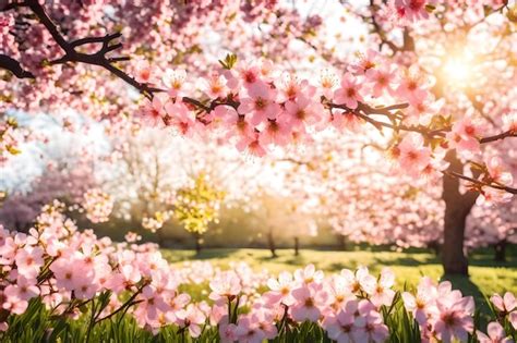 Premium Ai Image Cherry Blossom In The Morning