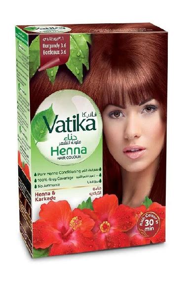 Dabur Vatika Натуральная краска для волос с хной Henna Natural Бургунди ...