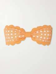 MARYSIA NET SUSTAIN Antibes Strapless Scalloped Laser Cut Bikini Top NET A PORTER