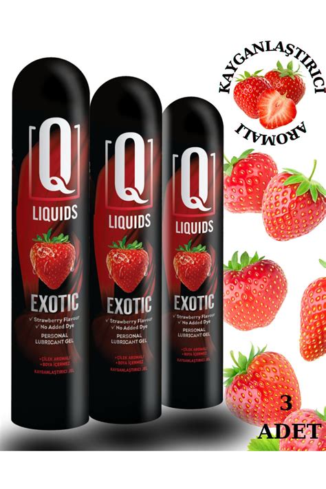 Q LIQUIDS 3 Adet Çilek Aromalı Kayganlaştırıcı Jel Anal ve Vajinal Su Bazlı Lubricant Fiyatı