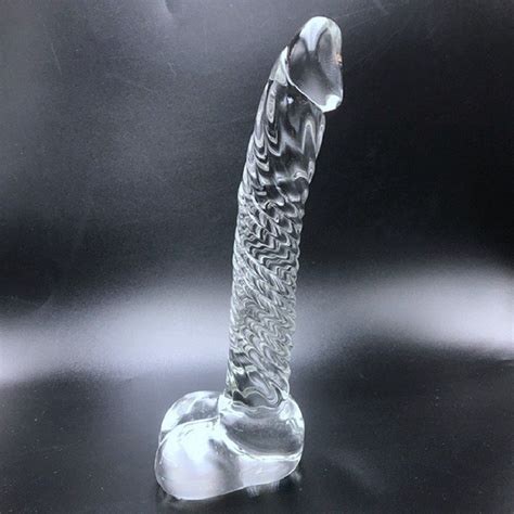 Glass Realistic Dildo Q SMTASTE