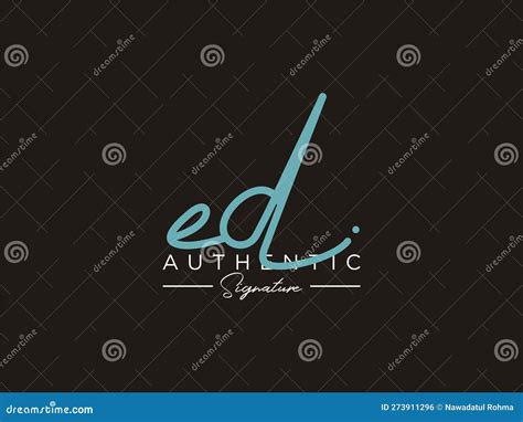 Letter Ed Signature Logo Template Vector 273911296