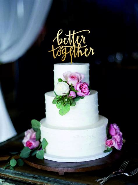 Better Together Wedding Cake Topper Keepsake Wedding Cake Etsy