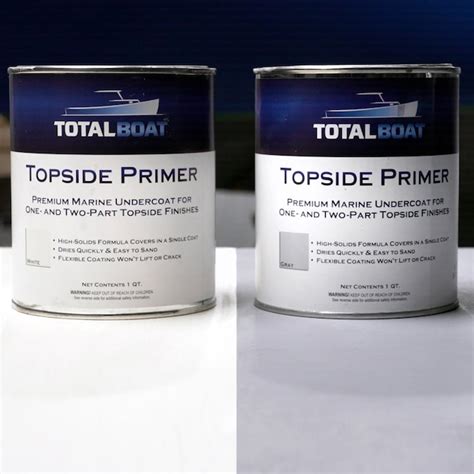 Totalboat Topside Primer Wood And Fiberglass Primer Flat Gray Oil Based Marine Paint And Primer