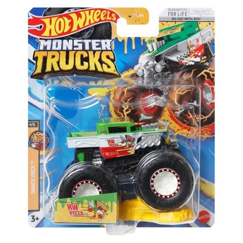 HOT WHEELS MONSTER Trucks Voiture en métal 1 64 Camion Bone Shaker HW Pizza Co EUR 19 99