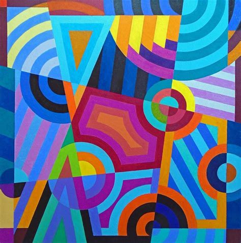 Go Geometric Abstract Art Painting Geometry Art Abstract Geometric Art
