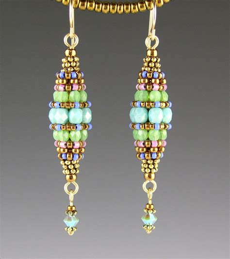Turquoise Beaded Bead Earrings