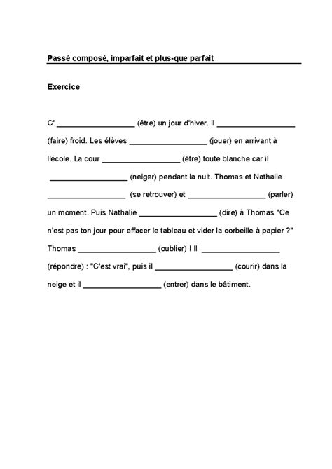 Plus Que Parfait Bildung 6