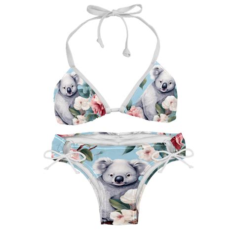 Koala Women S Swim Suit Bikini Set With Detachable Sponge And Adjustable Strap Two Pack Ideal