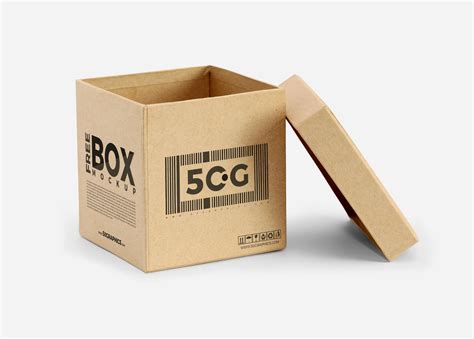 open box mockup psd