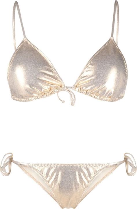 BIKINI LOVERS Metallic Finish Bikini ShopStyle Two Piece Swimsuits