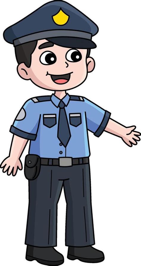 Happy Policeman Cartoon Colored Clipart 37208252 Vector Art at Vecteezy