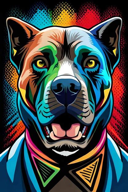 Premium Ai Image Pitbull Dog T Shirt Design