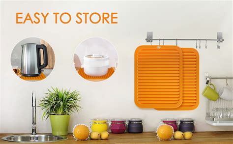 Amazon Silicone Trivets For Hot Pots And Pans Orange Silicone Hot Pads Pot Holders