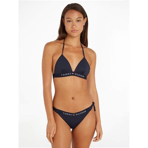 Tommy Hilfiger Fixed Triangle Bikini Top Triangle Bikinis Sportsdirect