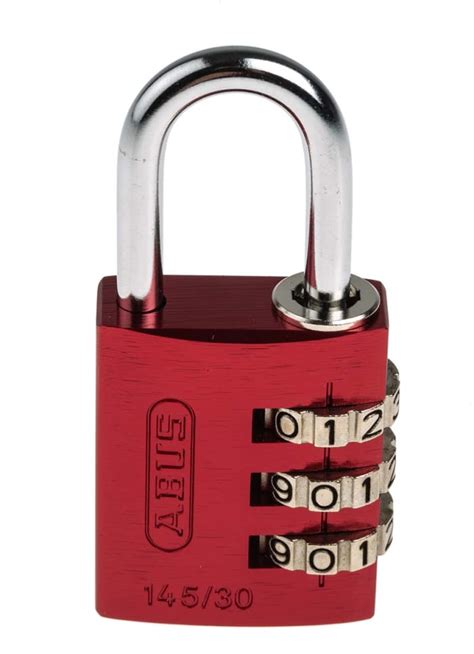 145 30 Red ABUS Candado de Aluminio acero de combinación ABUS Ø de