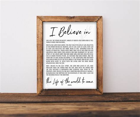 Christian Artwork Nicene Creed Instant Download Printable Etsy