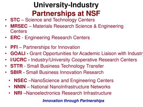 Ppt Discovery To Innovation University Industry Partnerships