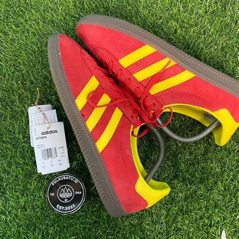 Adidas Athen Og Red Focus Yellow Exclusive Fesyen Pria Sepatu Sneakers Di Carousell