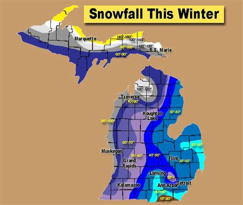 Michigans Amazing Snowfall This Year Ranges From Under 20 Inches To