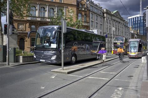 Dublin Street View Showing Various Transport Modes Editorial Image ...