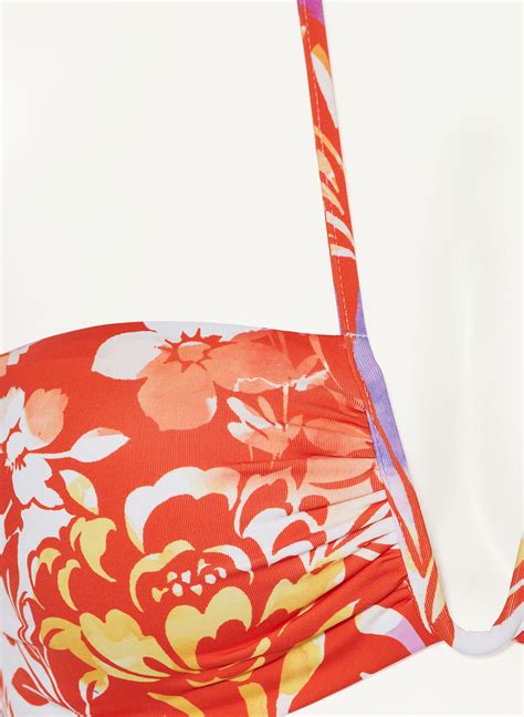 Lauren Ralph Lauren G Ra Od Bikini Wi Zana Na Szyi Island Breeze Kolor Pomara Czowy Bia Y Lila