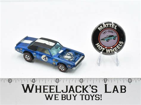 TNT Bird Blue With Button 1970 Redline Hot Wheels Mattel Vintage RL Wheeljack S Lab