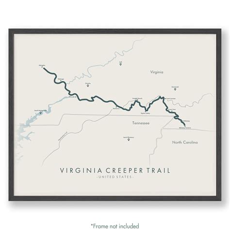Virginia Creeper Trail Map | Virginia Creeper Trail Poster | Tell Your