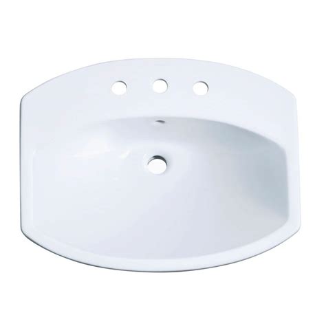 Kohler Cimarron Drop In Vitreous China Bathroom Sink In White K 2351 8 0 The Home Depot