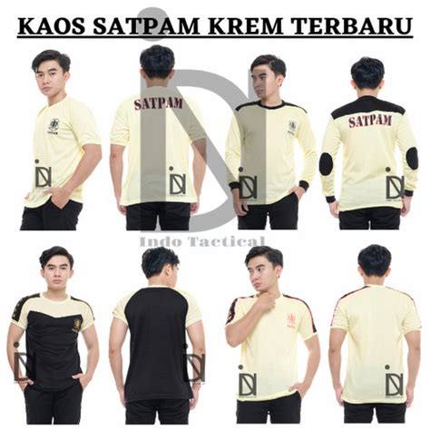 Jual Grosir Baju Kaos Satpam Security Krem Terbaru 2022 Kaos Krem