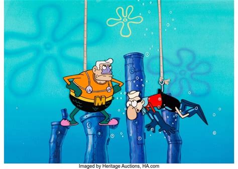 SpongeBob SquarePants Mermaid Man And Barnacle Boy II Production Cel On