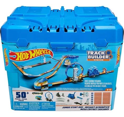 Hot Wheels Jumbo Stunt Box Track Builder Pz Pistas Mattel Cuotas Sin Inter S