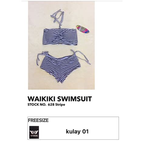 Waikiki Swimsuit S Swimsuit Twopiece Stripe Swimwear Sexy Bikini Shopee Philippines