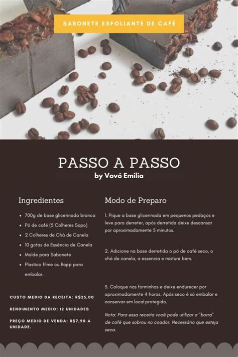 Receita Sabonete Esfoliante de Café Baixe Grátis o Guia Sabonete