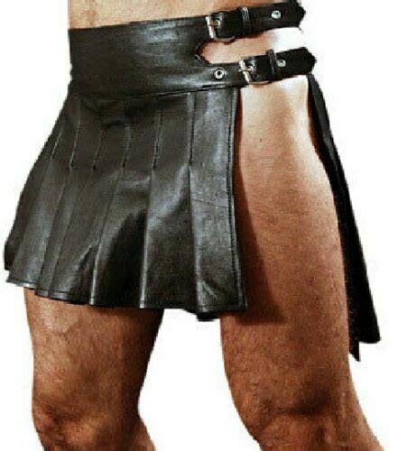 Men S Gladiater Sexy Gay Fetish Clubwear Genuine Leather Larp Hot Fashion Strap Kilt Clara Leather